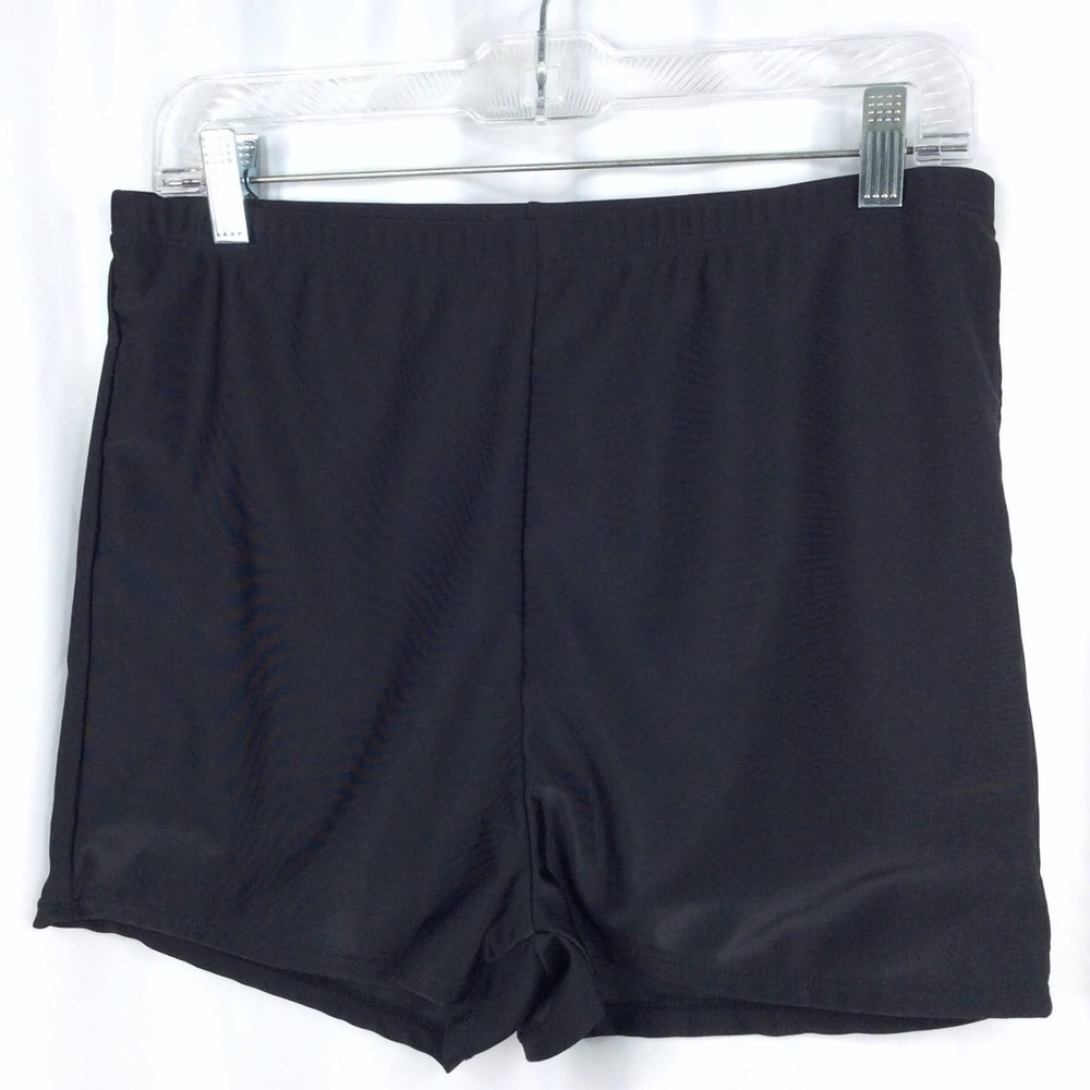 Women's 2PC Swimsuit Set Size 1XL Green Black Tankini Top Boyshorts Bottoms - Picture 13 of 15